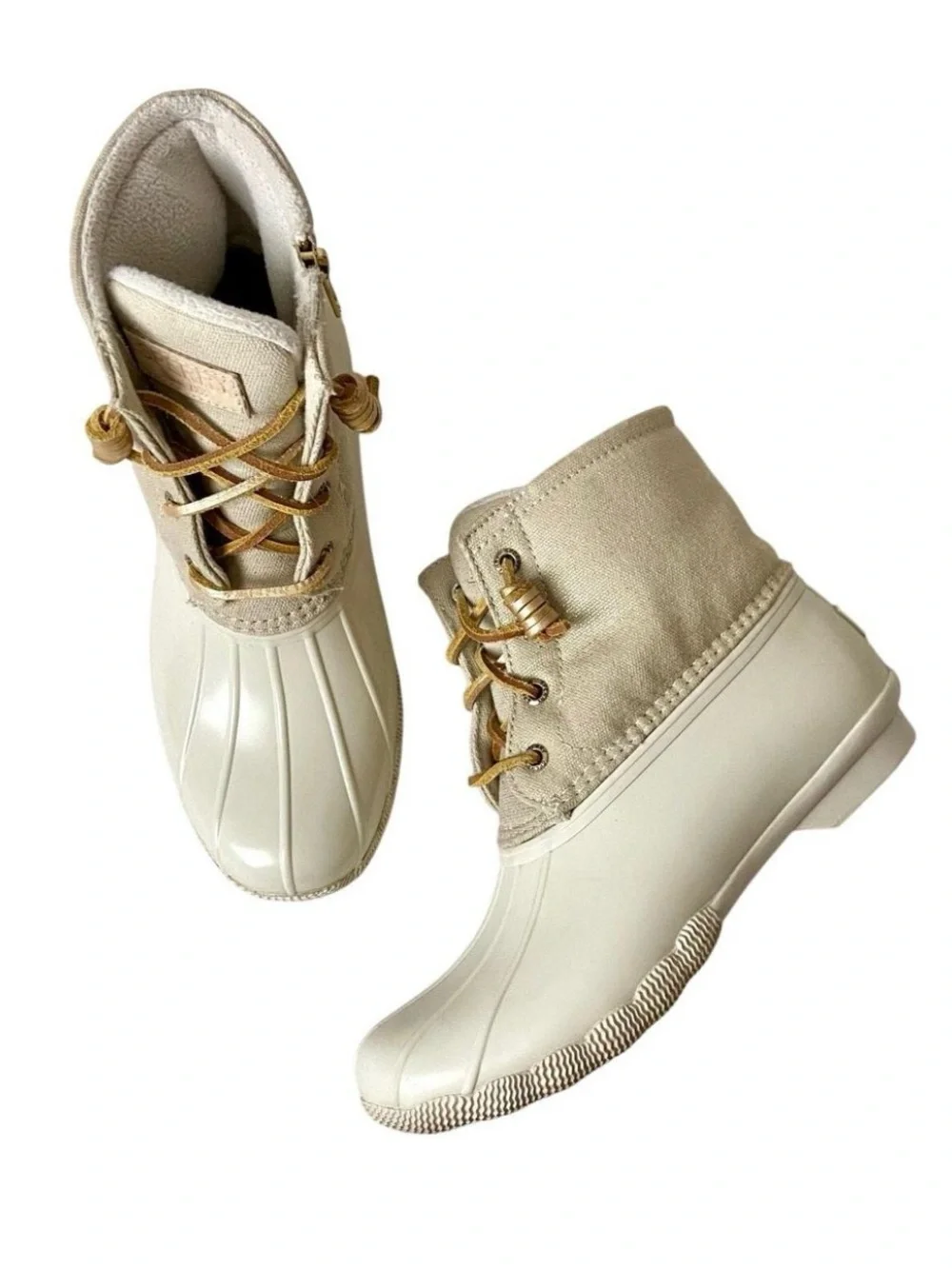 Sperry Women’s Beige & Tan Waterproof Duck Boots
